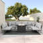 Outdoor Patio Woven Rope Wicker Modular 9 Pieces Sectional Set With Fire Pit Table And Cushions-1707594845