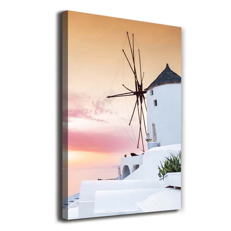 Santorini Greece - Wrapped Canvas Print