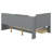 Twin Platform Bed with Storage Headboard, Upholstered Backrest, Shelves & 2 Drawers, Gray Wood