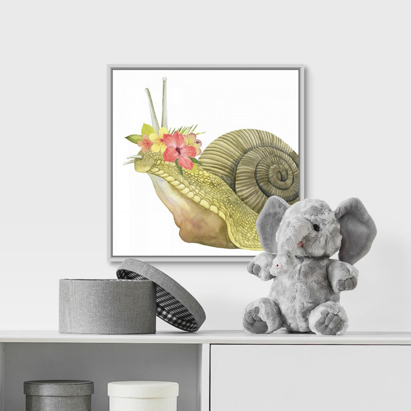 Art sur toile tropical halo i Shuttleworth, H 16 po x l 16 po x P 1,75 po, Cadre flottant blanc