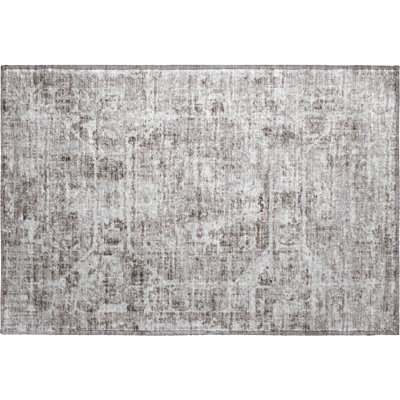 Premium Machine Washable Kelsa AMF41 Mocha Rug