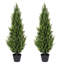 Artificial Topiary Cedar Tower Tree Fake Cedar Potted Plants-1355089131