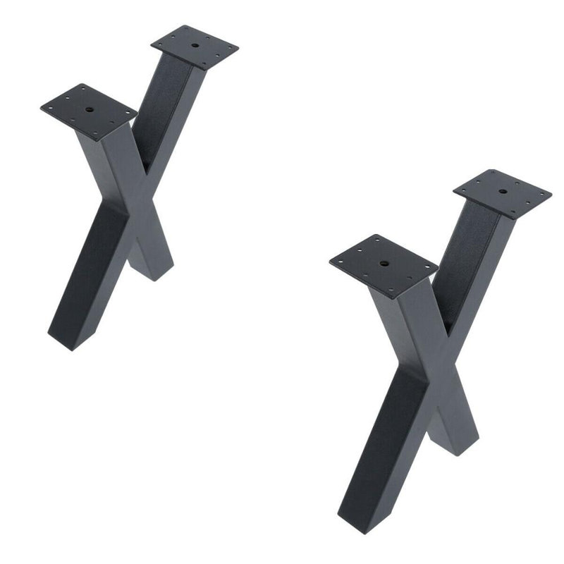 Pied de table en métal Vacaville X, H 16,13 po x l 11,80 po x P 3,15 po