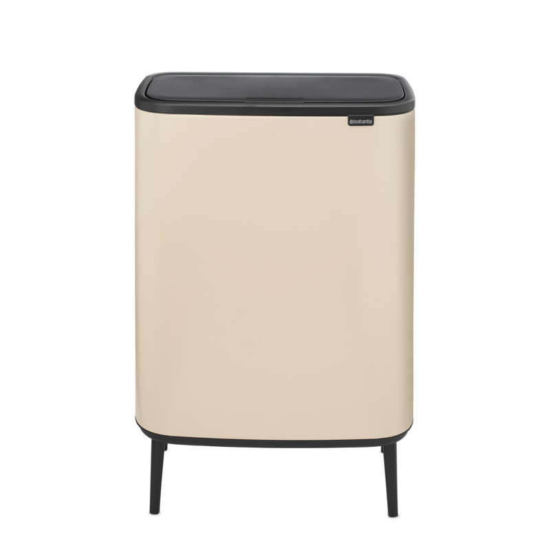 Poubelle de recyclage à double compartiment et à couvercle supérieur tactile, 2 x 8 gallons (capacité de 16 gallons)