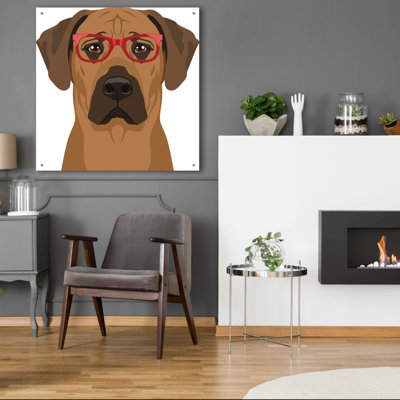 " Rhodesian Ridgeback Wearing Hipster Glasses " by Furbaby Affiliates