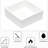 Square White Ceramic Vessel Bathroom Sink - 15X15x5.5 Inch, Stain , Elegant Design Approach, Indoor Outdoor Applicability 15X15 Inch For European Classic Design, Low Water Absorption, Above Counter