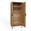 Kresge 2 Door Double Wardrobe. Cracked Oak Effect. Contemporary Black Metal Hair Pin Legs