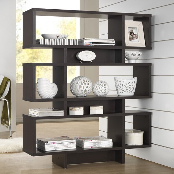 Brayden Studio® Cade 6-Level Geometric Bookcase & Reviews | Wayfair