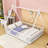 Full Wooden Frame Floor Bed With Door-1406549087