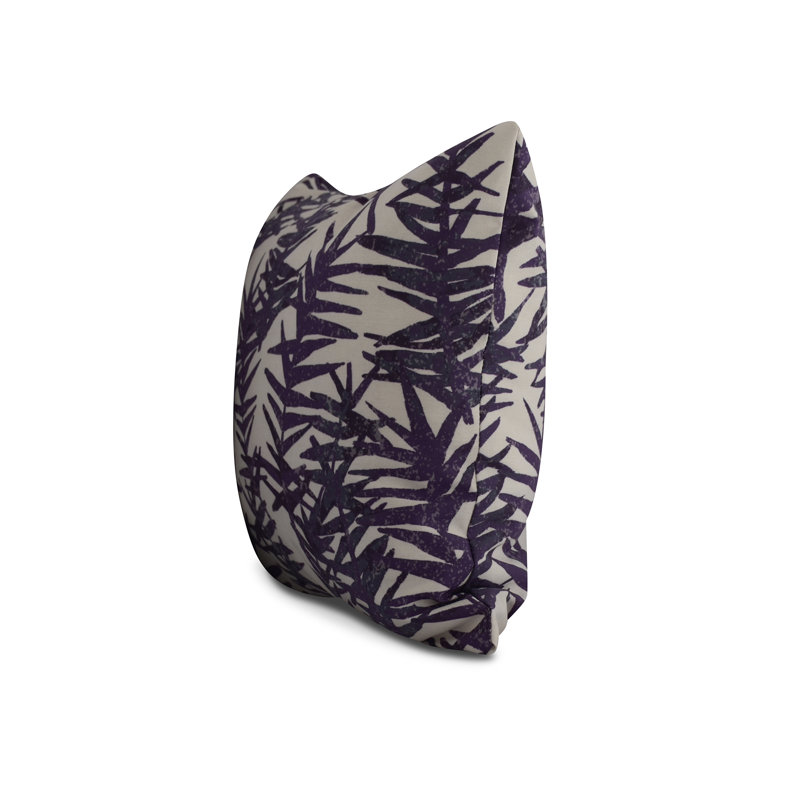 Housse de coussin d'extérieur carré cubique Flare Flare, 16 po x 1 po, Mauve