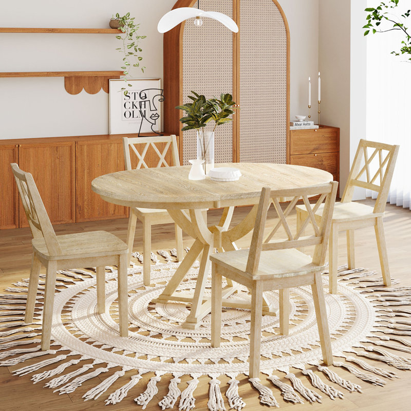 5 - Piece Extendable Dining Set, Brun