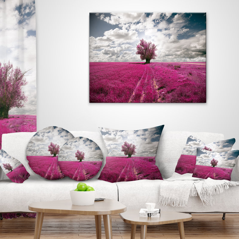 Coussin décoratif paysage de paysage, H 16 po x l 16 po
