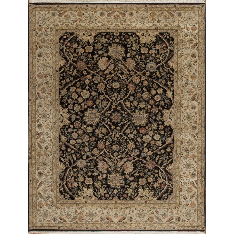 Cote D’Azure Hand Knotted Wool Area Rug, Rectangle 6' x 9'