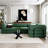 L-Shaped Corduroy Modular Sofa Bed with Tool-Free Assembly