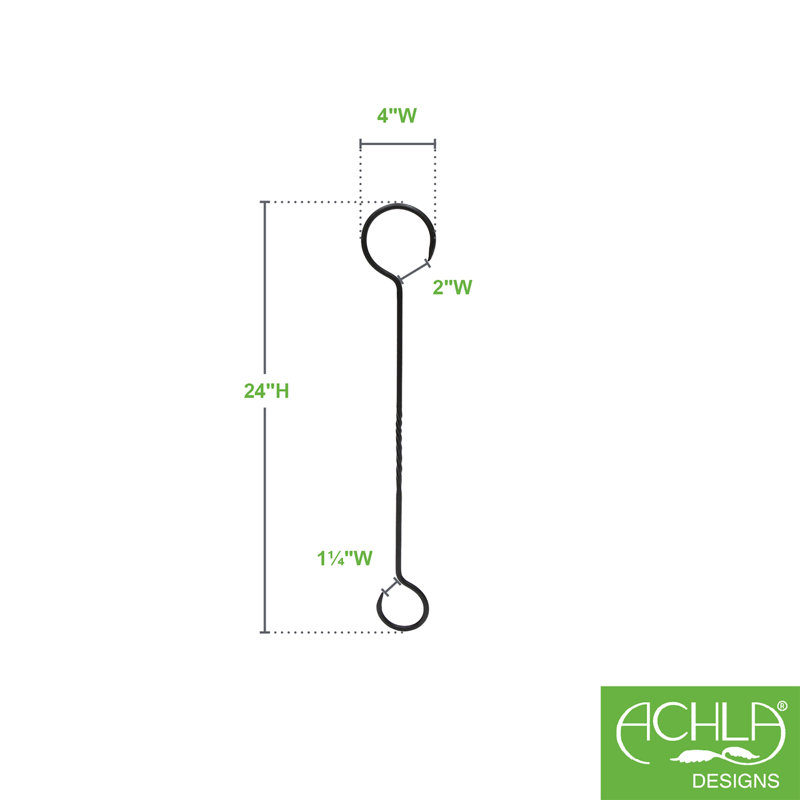 Black Metal 24-Inch Hook Extenders, Set of 2