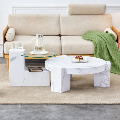 La table basse à deux étages détachable, le design élégant est plus précieux