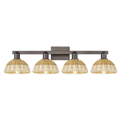 Natural Ballston Dome 2 Light Bath Vanity Light