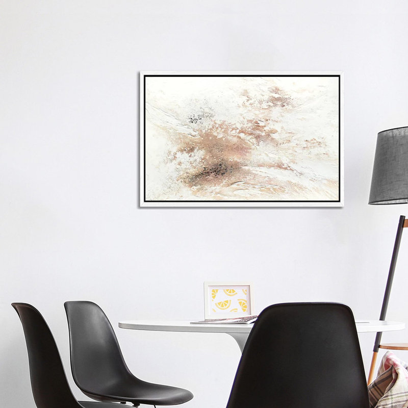 Rose Gold Snow - Print on Canvas, White Framed, 101.6 cm H x 66.04 cm W