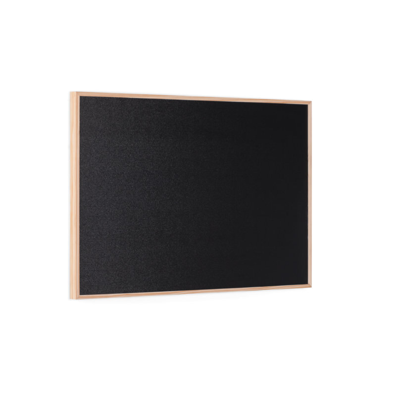 New Basic Bi-Office chalkboard with pine wood frame, 88.5cm H x 58.5cm W x 2.4cm D