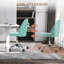 Chaise de bureau pivotante moderne sans accoudoirs en tissu, chaise de travail à hauteur réglable avec roulettes pour petits espaces-1669656269