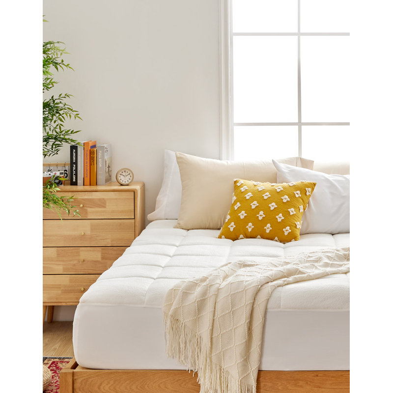 Jeru Waterproof Jacquard Air Mattress Pad, Twin Xl