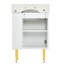 Armoire de rangement de salle de bain avec lavabo simple en céramique et rangement à gauche-1421948726