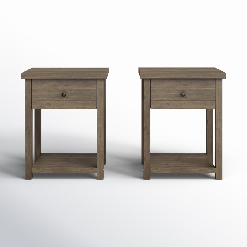 Kiara 1 - Drawer Nightstand, Brown