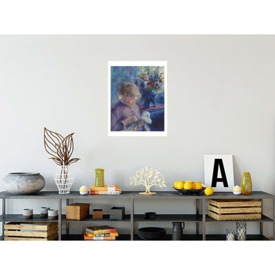 «Young Woman Sewing» par Pierre-Auguste Renoir - Impression giclée