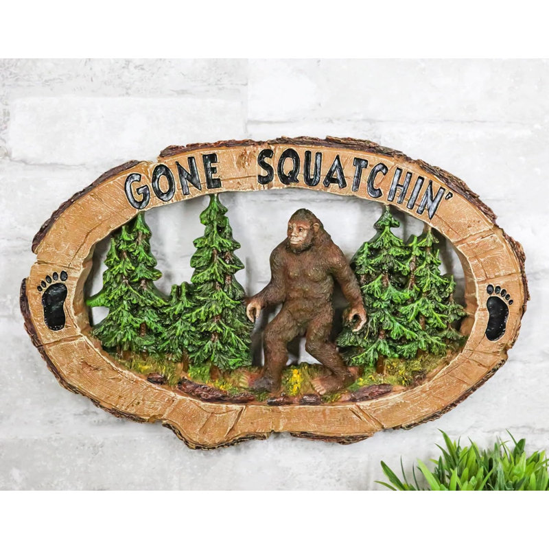 Plaque de décoration murale Rustic Forest Sasquatch
