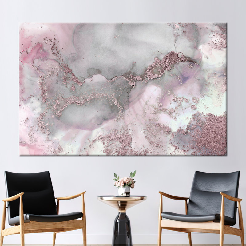 Abstract Marble Artwork - Luxury Canvas Print for Modern Wall Decor, 25 cm H x 35 cm W, Does Not Apply, Framed Wrapped Canvas