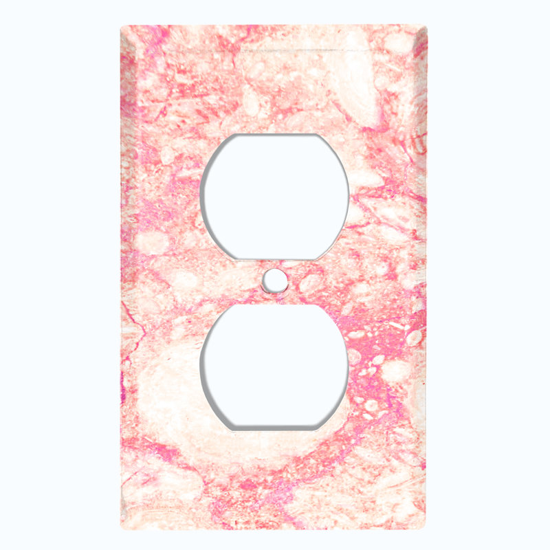 Plaque murale 1 sortie, Beige / rose / blanc