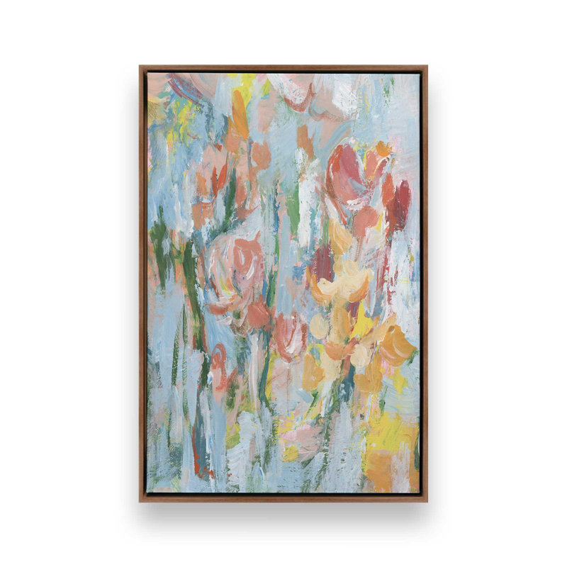 «Impressionist Floral Abstract II» par Ethan Harper, reproduction d'art, H 48 po x l 36 po, Brun