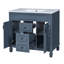 Meuble-lavabo 36 po avec lavabo supérieur, armoire de rangement moderne avec 2 portes à fermeture douce et 2 tiroirs
