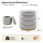 Rosa Modern  Storage 360°Swivel Round Ottoman with Solid Wood Base-5042425