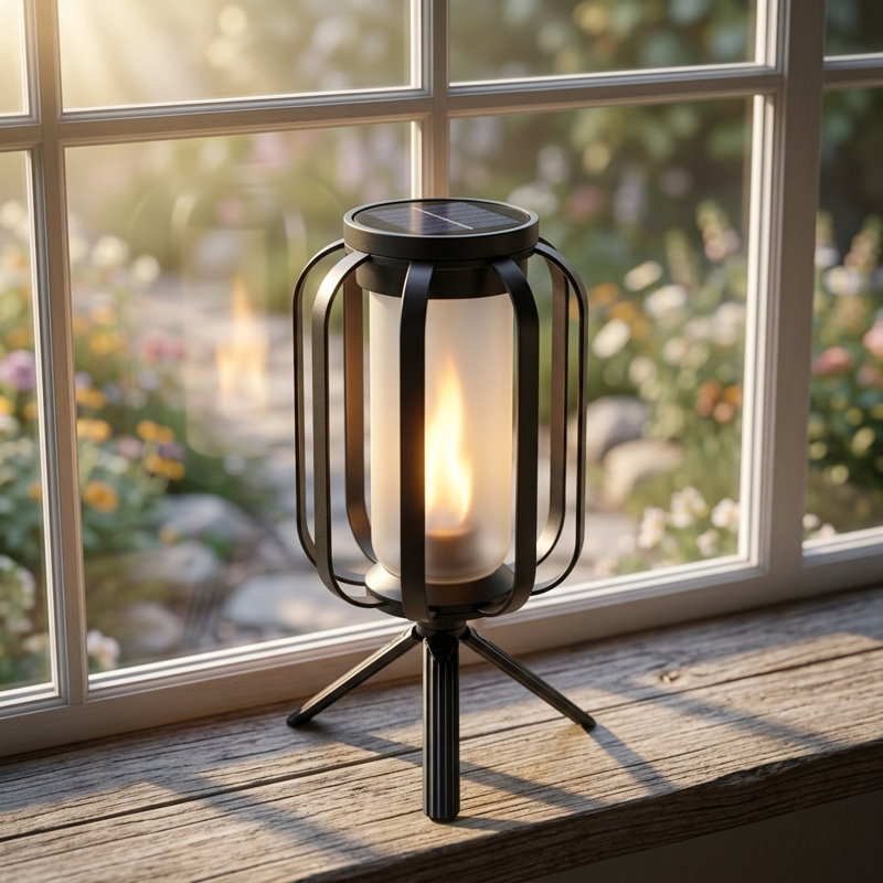 Lanterne à flamme moderne FoxFlame, 1 pièce, Paquet de 1