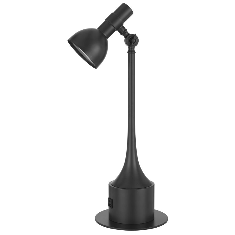 Lampe de bureau avec ports USB et USB-C, 58 cm de hauteur, gris anthracite, éclairage DEL à intensité variable
