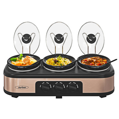 Sunvivi 3x1.5 Qt. Slow Cooker