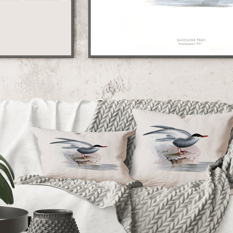 Oiseau rétro Europe I - coussin traditionnel imprimé