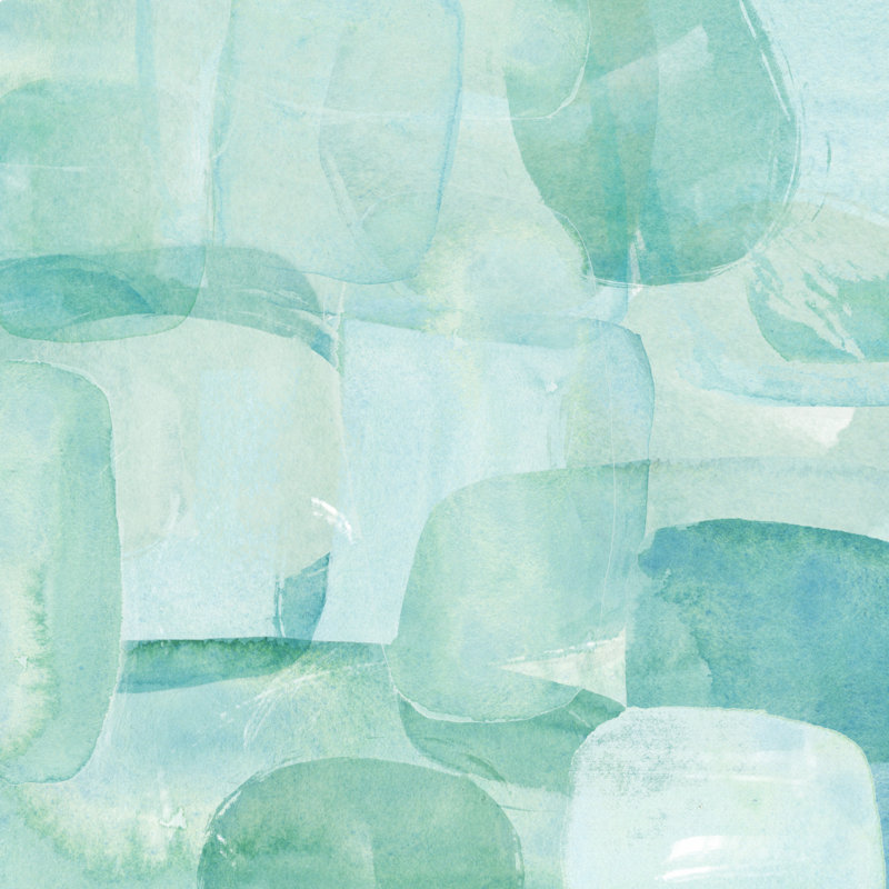 Sea Glass Reflection II by Annie Warren - Wrapped Canvas Painting, 91cm H x 91cm W x 3.8cm D
