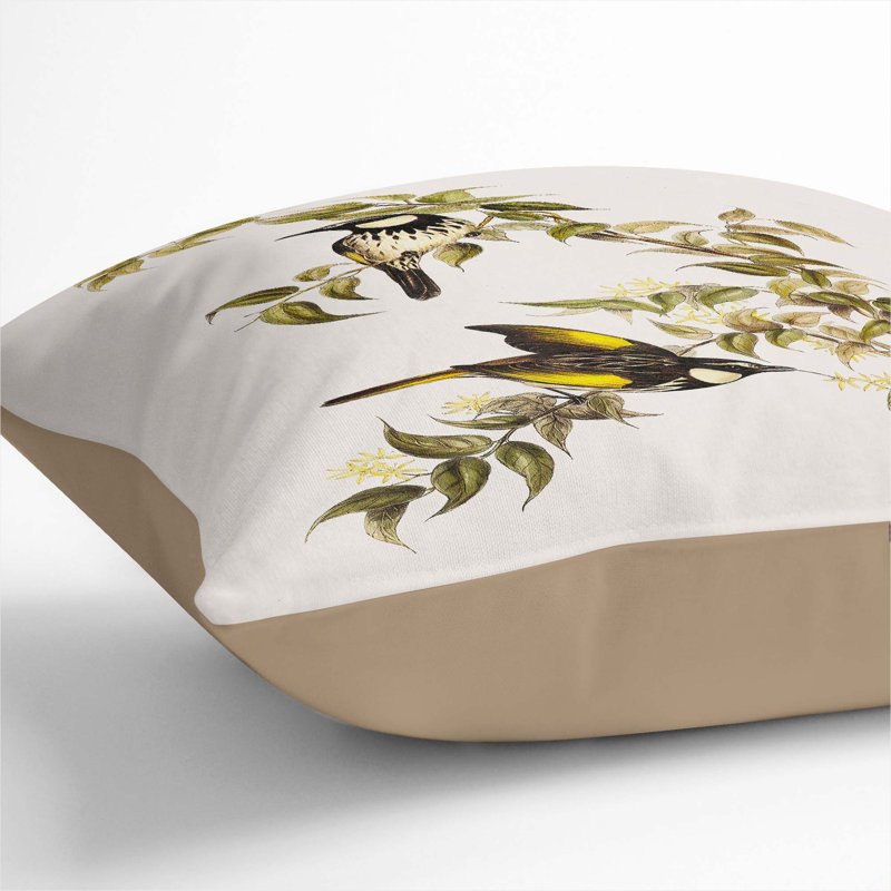 Square Throw Cushion, 40cm H x 40cm W x 15cm D, Stone