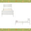 Lit plateforme avec base de lit en bois et lit-bateau-287796970