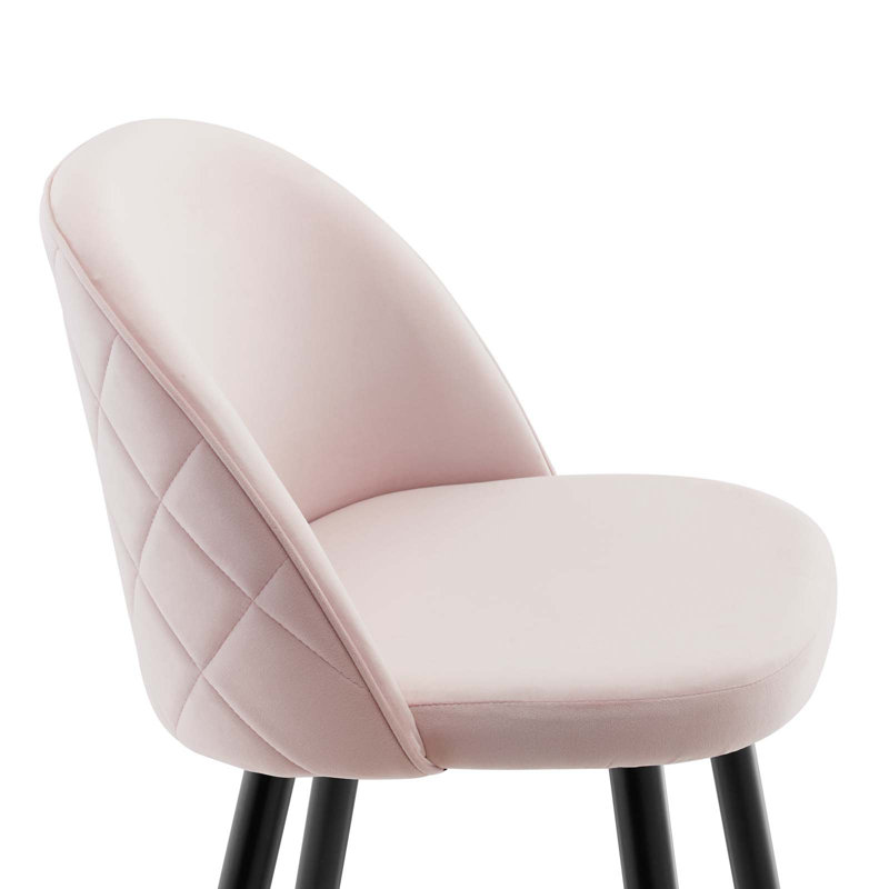 Cordial Performance Velvet Bar Stools - Set of 2, Pink