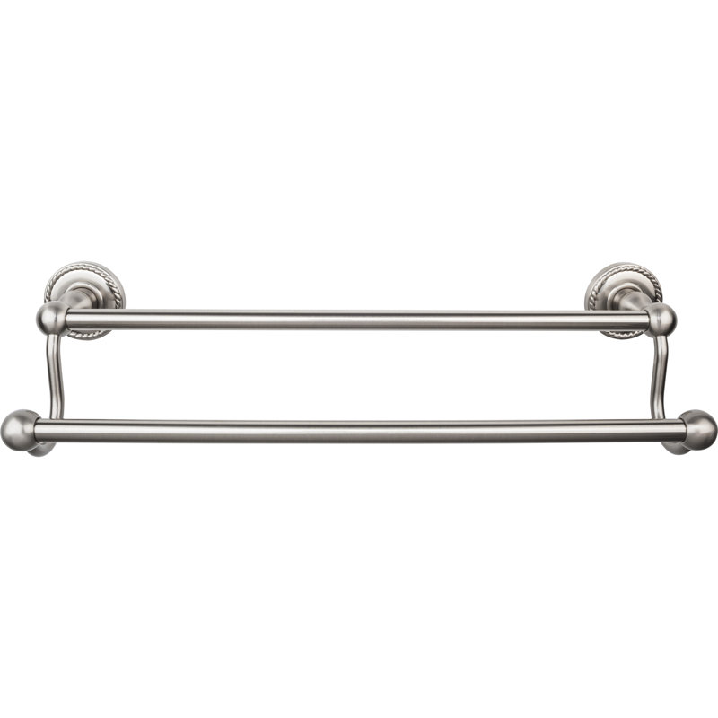 Edwardian Bath Double 20 1/2" Wall Mounted  Towel Bar, Brushed Satin Nickel