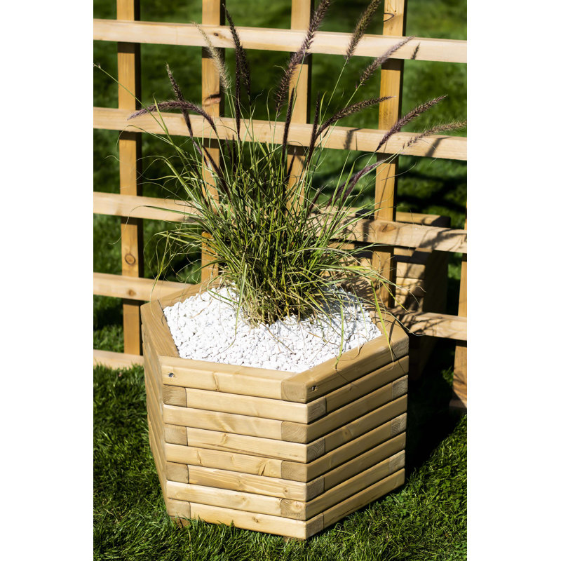Buendia Handmade Wood Planter Box, 35cm H x 50cm W x 50cm D