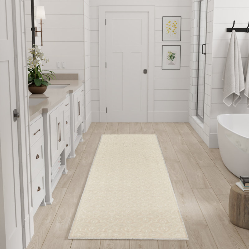 Tapis ivoire contemporain 2 pi 2 po x 10 pi Nourison, Tapis de couloir 2 pi 2 po x 10 pi