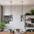 1-Light Modern Glass Pendant Light, 8.66"W Gray-121671723
