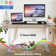 63" Electric Height Adjustable Standing Desk With Curved Desktop And 4 Casters