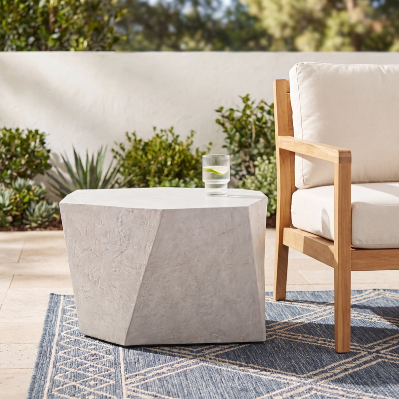 Halvorson Limestone Outdoor Coffee Table