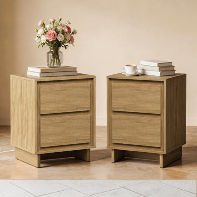Ensemble de 2 tables de chevet modernes à 2 tiroirs
