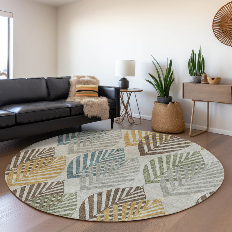 Tapis d'intérieur / extérieur antidérapant Neysa, Round 8'